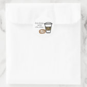 Sticker Rond Café et douceurs (Sac)