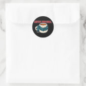 Sticker Rond Café Et Refroidissement (Sac)