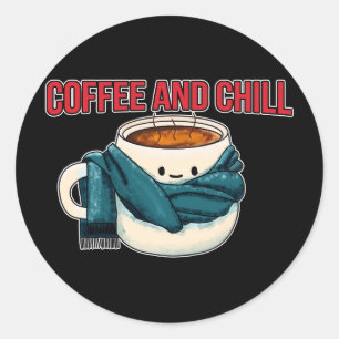 Sticker Rond Café Et Refroidissement