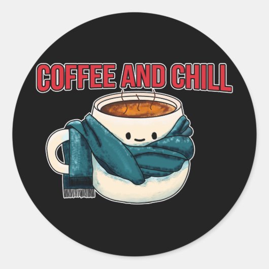 Sticker Rond Café Et Refroidissement (Devant)