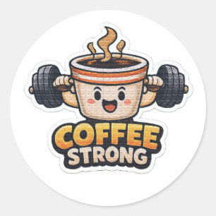Sticker Rond Café Fort