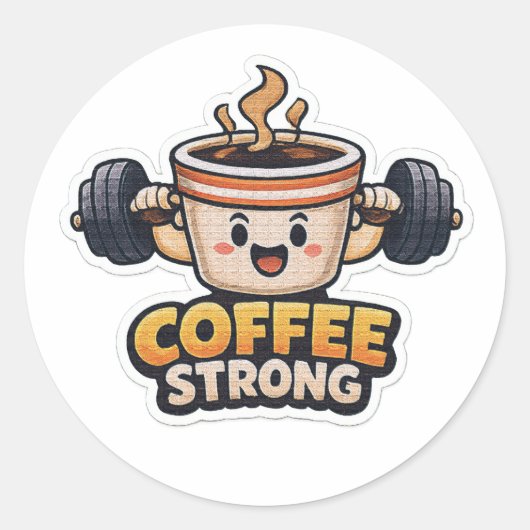 Sticker Rond Café Fort (Devant)