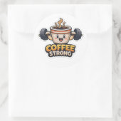 Sticker Rond Café Fort (Sac)
