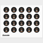 Sticker Rond Café frais brassé (Feuille)