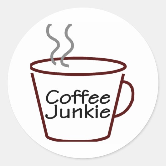 Sticker Rond Café Junkie (Devant)