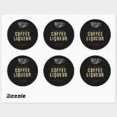 Sticker Rond Café Liqueur (Feuille)