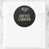 Sticker Rond Café Liqueur (Sac)