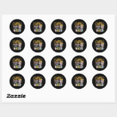 Sticker Rond Café Lover Café Leopard Café Me Fait (Feuille)