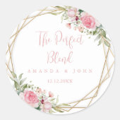 Sticker Rond Café Mariage Fleur Mélange Parfait (Devant)