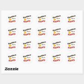 Sticker Rond café me rend heureux (Feuille)