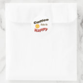 Sticker Rond café me rend heureux (Sac)