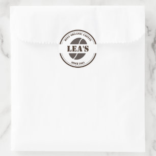 Sticker Rond Café Moderne Café Bean Logo