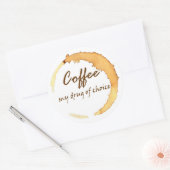 Sticker Rond Café - Mon médicament de choix (Enveloppe)