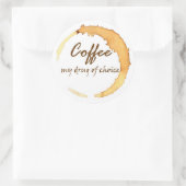 Sticker Rond Café - Mon médicament de choix (Sac)