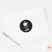 Sticker Rond Café noir et blanc (Enveloppe)