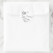 Sticker Rond Café : Oui S'Il Vous Plaît ! (Sac)