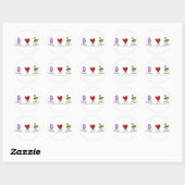 Sticker Rond Café Peace Love (Feuille)
