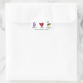 Sticker Rond Café Peace Love (Sac)