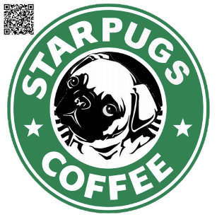 Sticker Rond Café Starpug