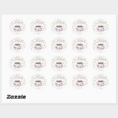 Sticker Rond Café Un bébé brasse Baby shower fille (Feuille)