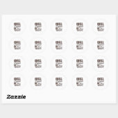 Sticker Rond "Café : un compagnon" (Feuille)
