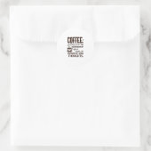 Sticker Rond "Café : un compagnon" (Sac)