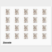 Sticker Rond café vectoriel brun (Feuille)