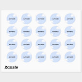 Sticker Rond Cahier mignon bleu (Feuille)