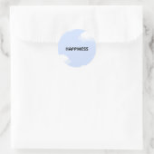 Sticker Rond Cahier mignon bleu (Sac)