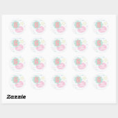 Sticker Rond Cahier Varsity preppy pastel patch 6e anniversaire (Feuille)