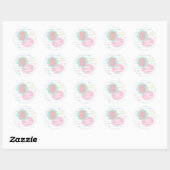 Sticker Rond Cahier Varsity preppy pastel patch 8e anniversaire (Feuille)
