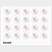 Sticker Rond Cahier Varsity preppy pastel patch 9e anniversaire (Feuille)