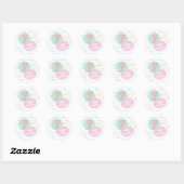 Sticker Rond Cahier Varsity preppy pastel patch anniversaire 7  (Feuille)
