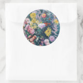 Sticker Rond Caillebotte - Chrysanthèmes blanc et jaune (Sac)
