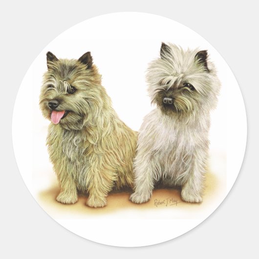 Sticker Rond Cairn Terrier (Devant)