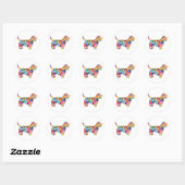 Sticker Rond Cairn Terrier (Feuille)