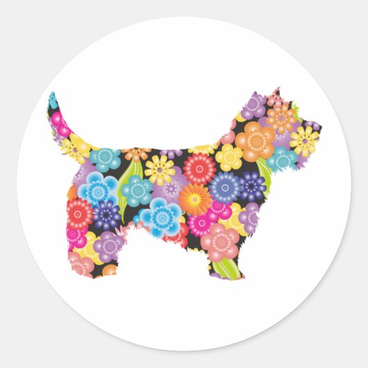 Sticker Rond Cairn Terrier (Devant)
