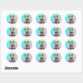 Sticker Rond Cairn Terrier (Feuille)