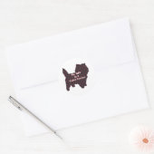 Sticker Rond Cairn Terrier BFF (Enveloppe)