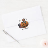 Sticker Rond Cairn Terrier Halloween (Enveloppe)