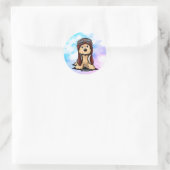 Sticker Rond Cairn Terrier Pilot (Sac)