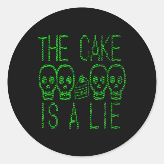 Sticker Rond Cake Est Un Jeu Vidéo De Mème Graphique De Joueur (Devant)