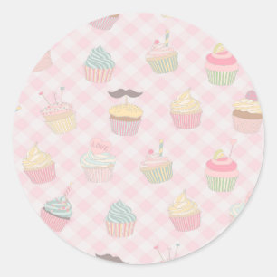 Sticker Rond Cake Love