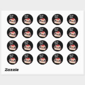 Sticker Rond Cake Me Home Funny Food Pun Dark BG (Feuille)
