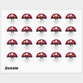 Sticker Rond Cake Pops Burgundy Box Seaux (Feuille)