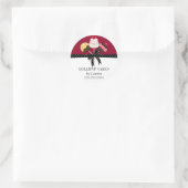 Sticker Rond Cake Pops Burgundy Box Seaux (Sac)