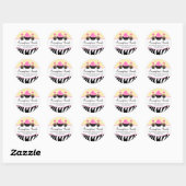 Sticker Rond Cake Pops Cupcake Boulangerie Coffret Cachets (Feuille)