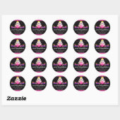 Sticker Rond Cake Pops Cupcake Cake Bakery Box Seaux (Feuille)