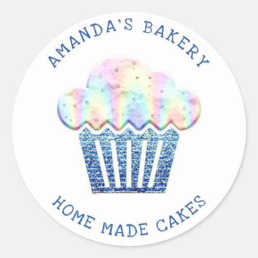 Sticker Rond Cakes Sweets Cupcake Accueil Vegan Bakery Parties  (Devant)