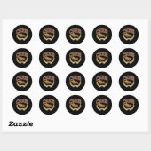 Sticker Rond Cal State Dominguez Hills Toros Victoire (Feuille)